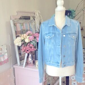 NWT✨PAIGE VIVIENNE Sarafina Distressed Denim Jacket Size Medium! Rare🌸